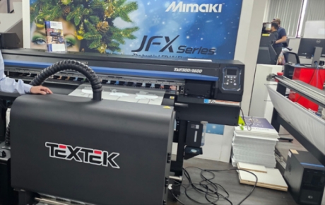 Mimaki Australia added the D800 Powder Shaker as an accessory for its TxF series DTF printers